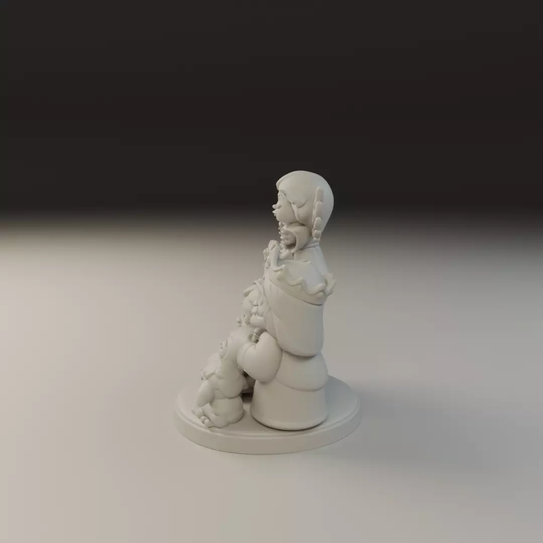 maria jesus baby 3D print model_4
