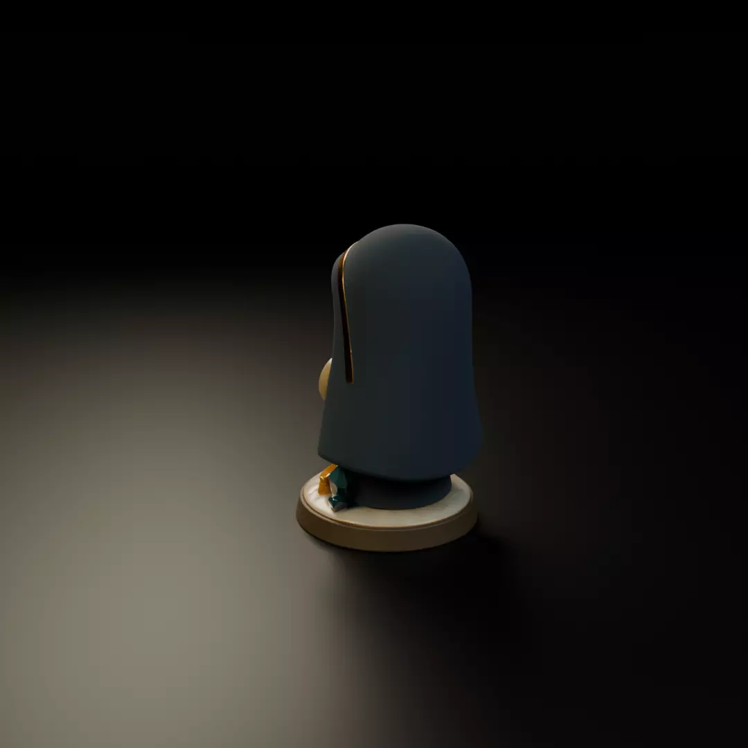 Mary and Jesus baby 3D print model_8