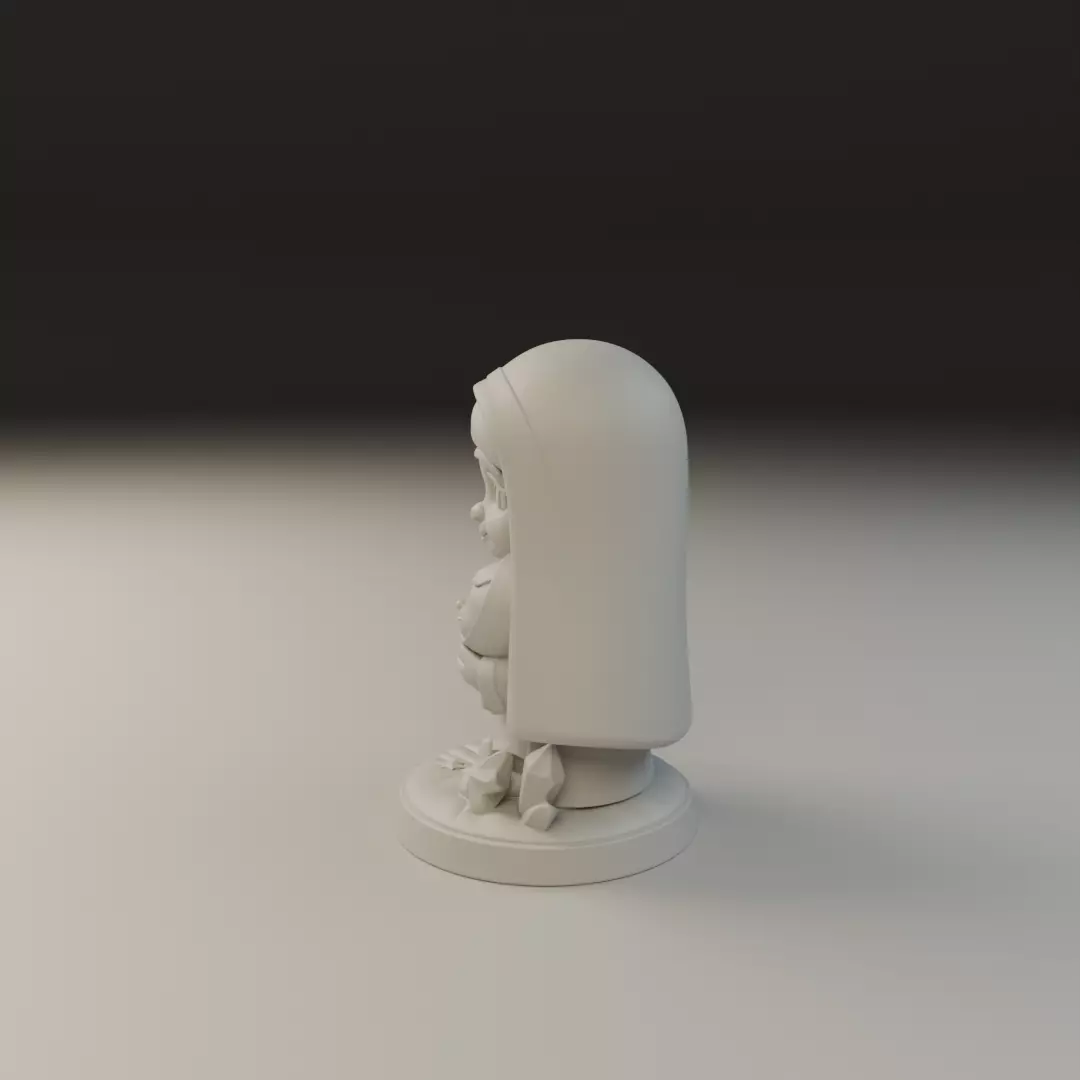 Mary and Jesus baby 3D print model_3