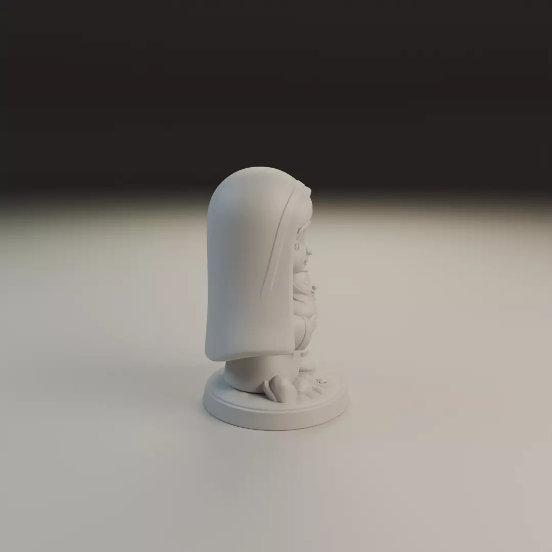 Mary and Jesus baby 3D print model_1