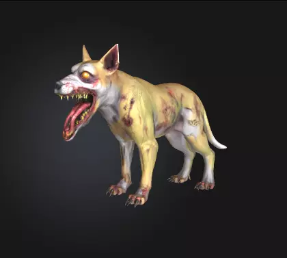 Zombie Dog 3D Low-Poly Horror Sculpture Free 3D print model
