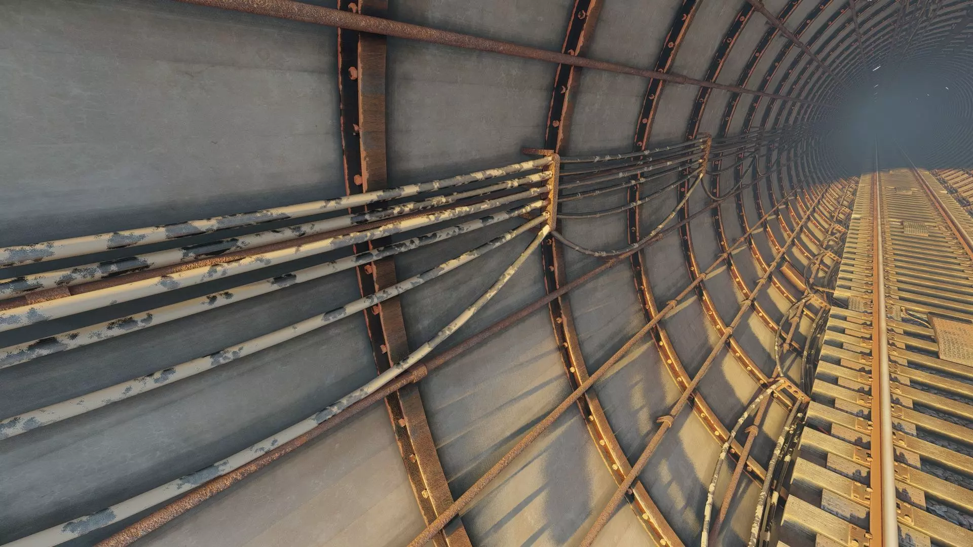 Realistic Railway Tunnel 3D model_10