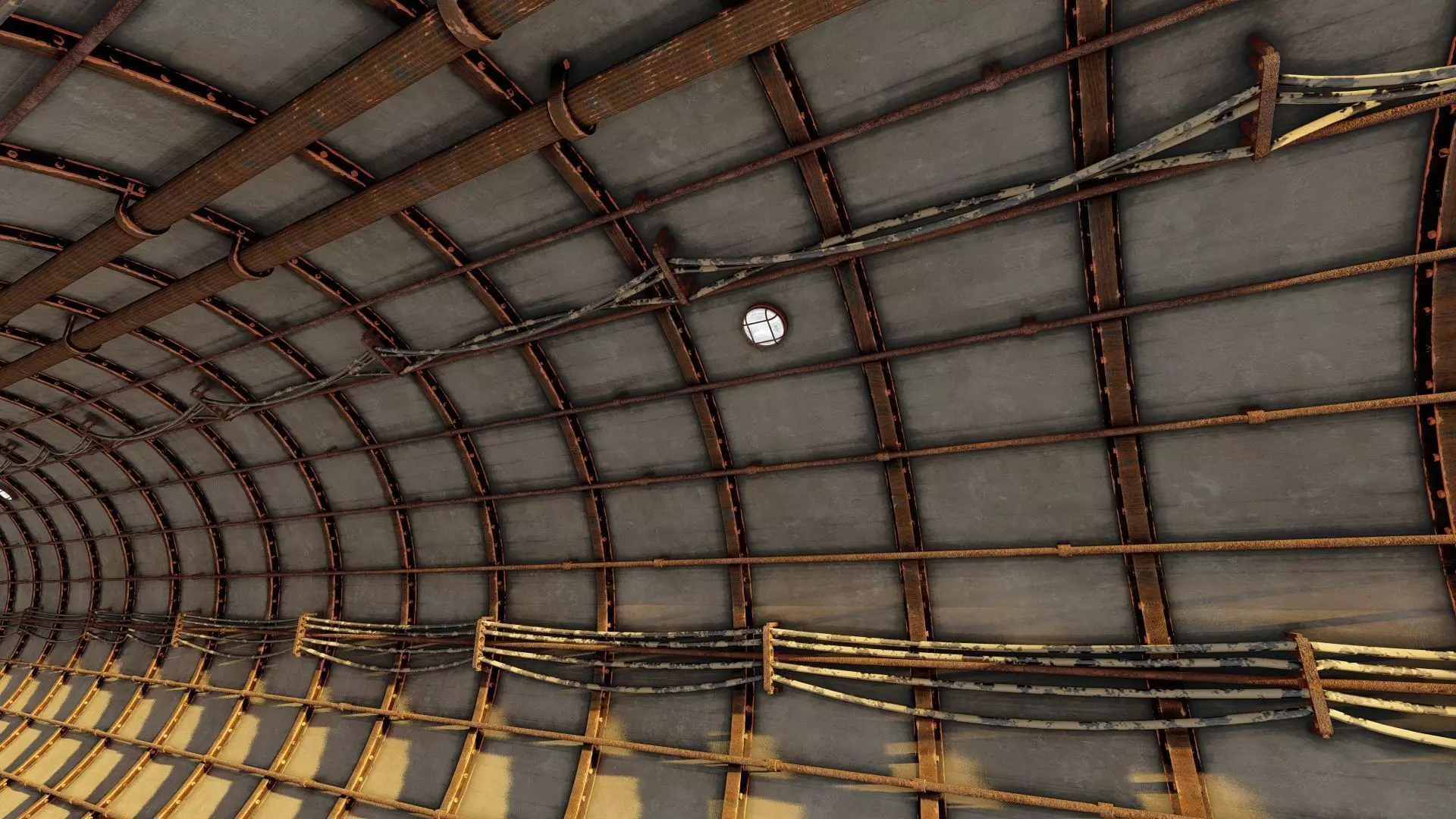 Realistic Railway Tunnel 3D model_9