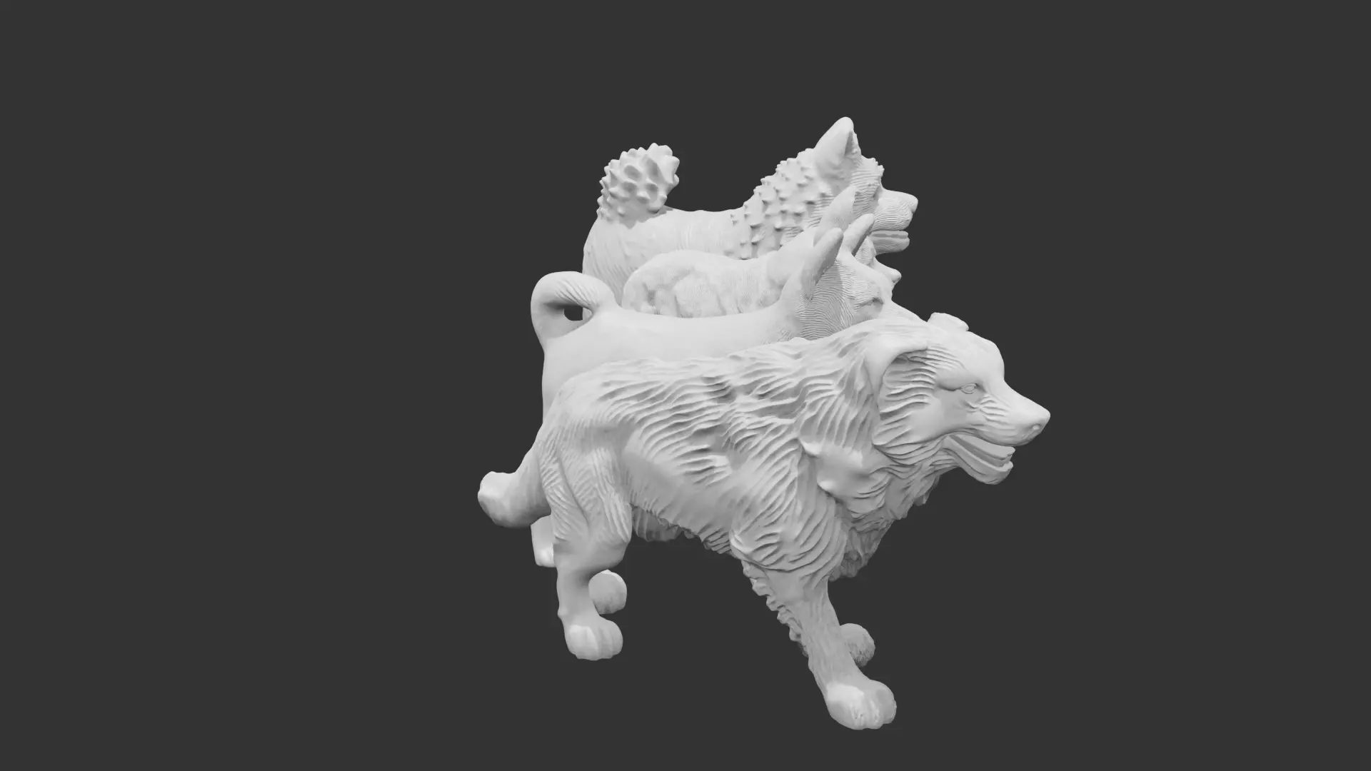 4 Dogs Perfect For Wargaming And 3D print 3D print model_19