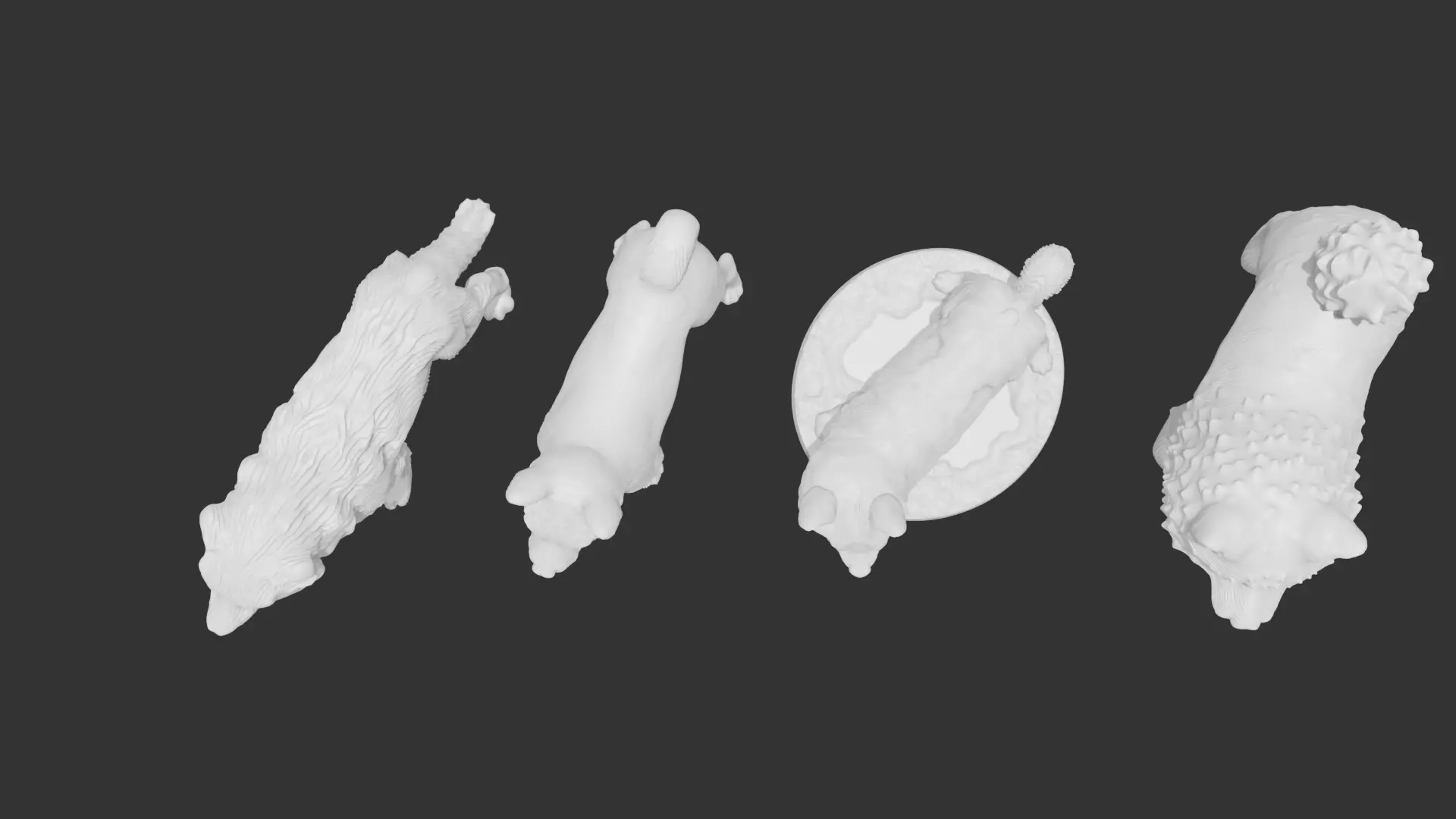 4 Dogs Perfect For Wargaming And 3D print 3D print model_21