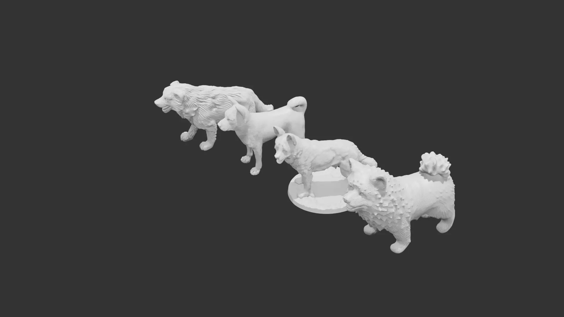 4 Dogs Perfect For Wargaming And 3D print 3D print model_4