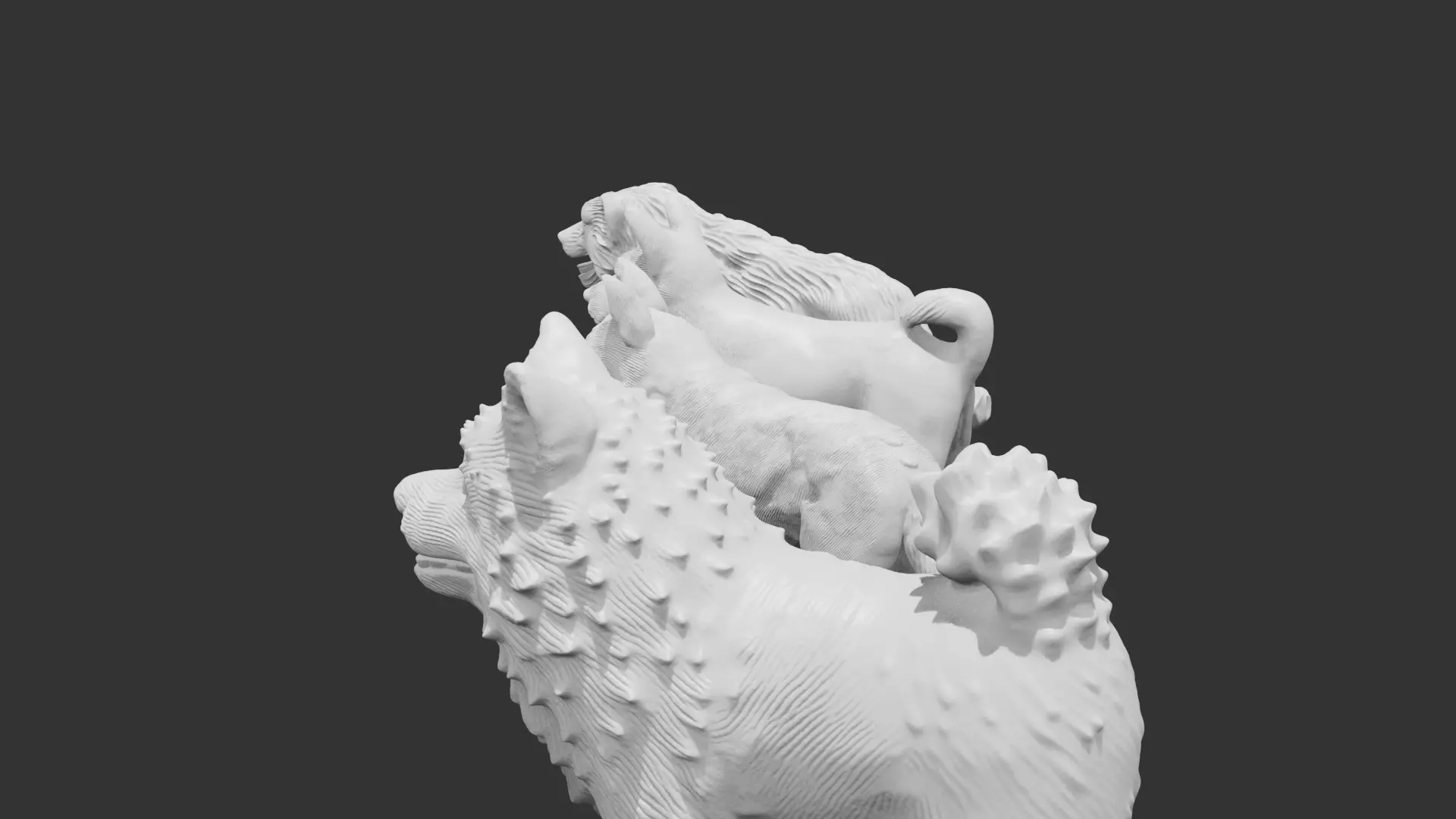 4 Dogs Perfect For Wargaming And 3D print 3D print model_18