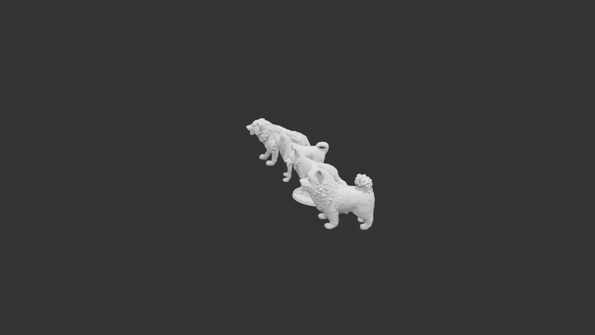 4 Dogs Perfect For Wargaming And 3D print 3D print model_14