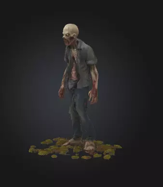 Zombie 3D Model Realistic Horror Sculpture Free 3D print model_0