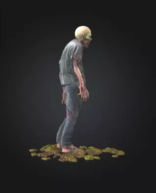 Zombie 3D Model Realistic Horror Sculpture Free 3D print model_2