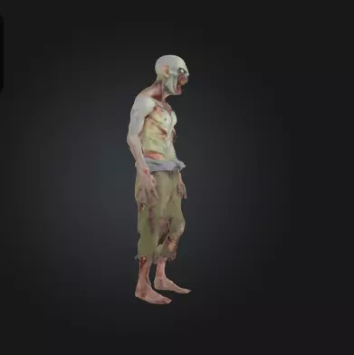 Zombie 3D Model Realistic Horror Sculpture Free 3D print model_2