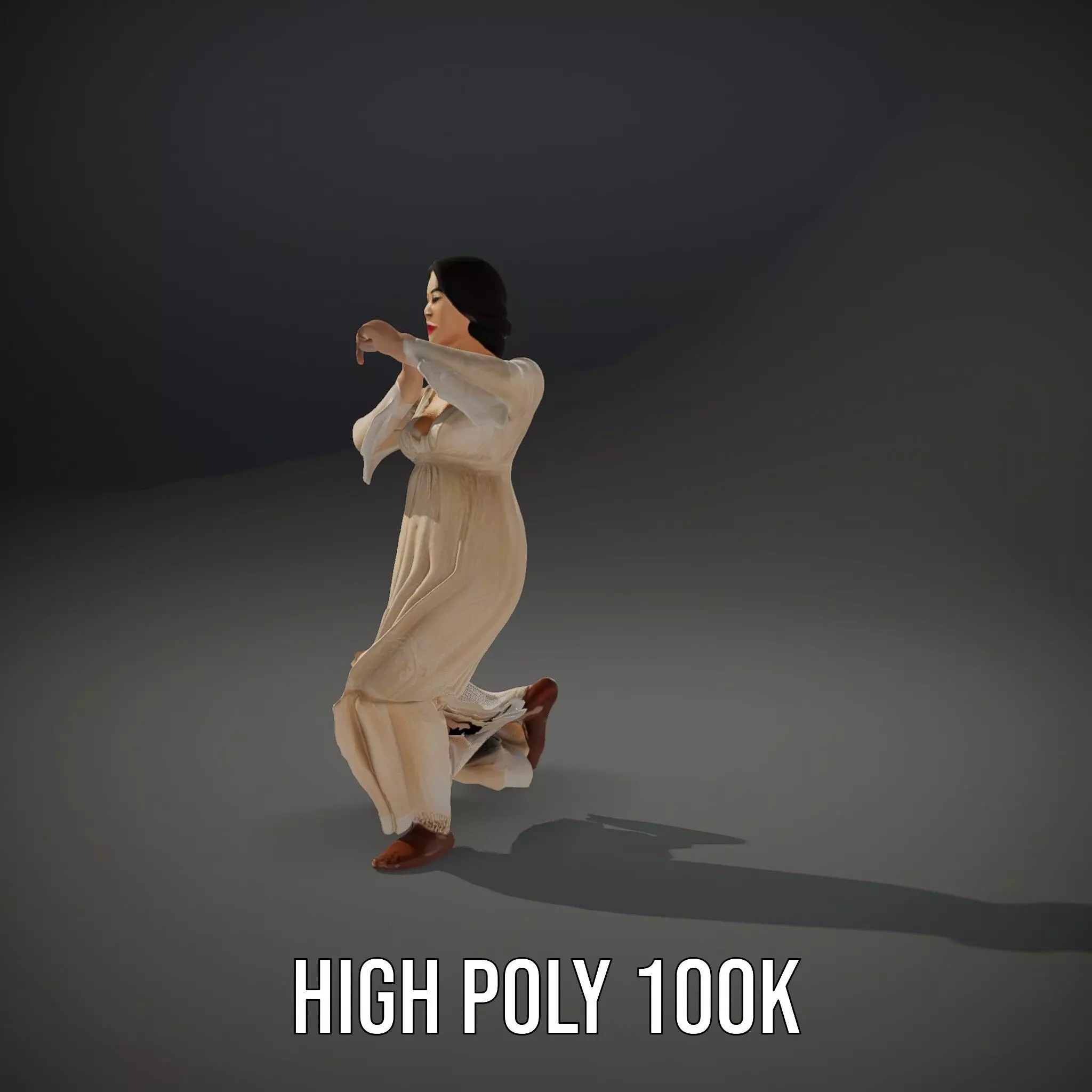 Elegant Lace Gown model pack Low-poly 3D model_16