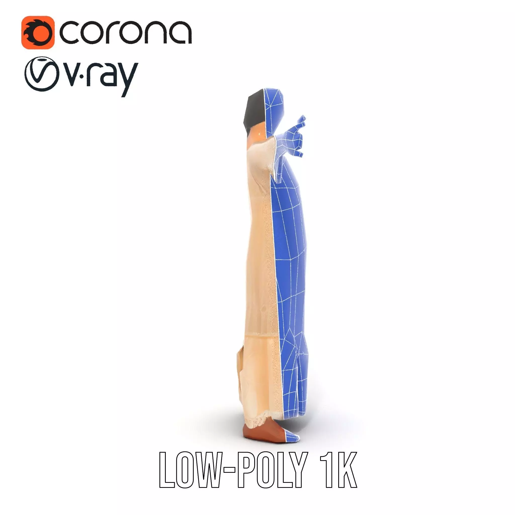 Elegant Lace Gown model pack Low-poly 3D model_26