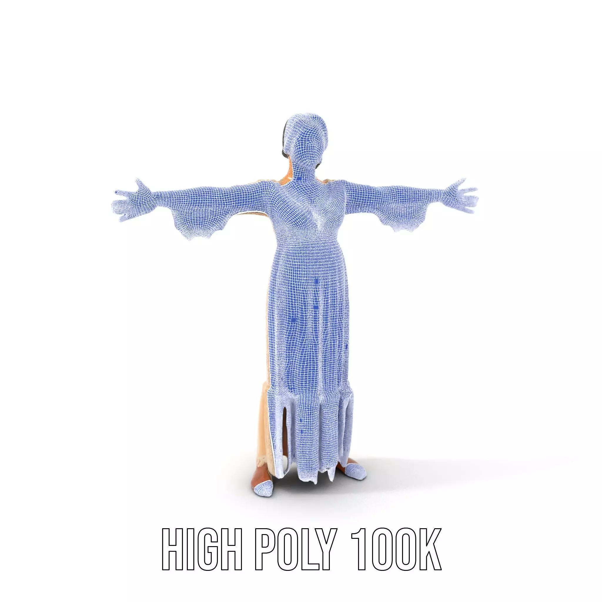 Elegant Lace Gown model pack Low-poly 3D model_5