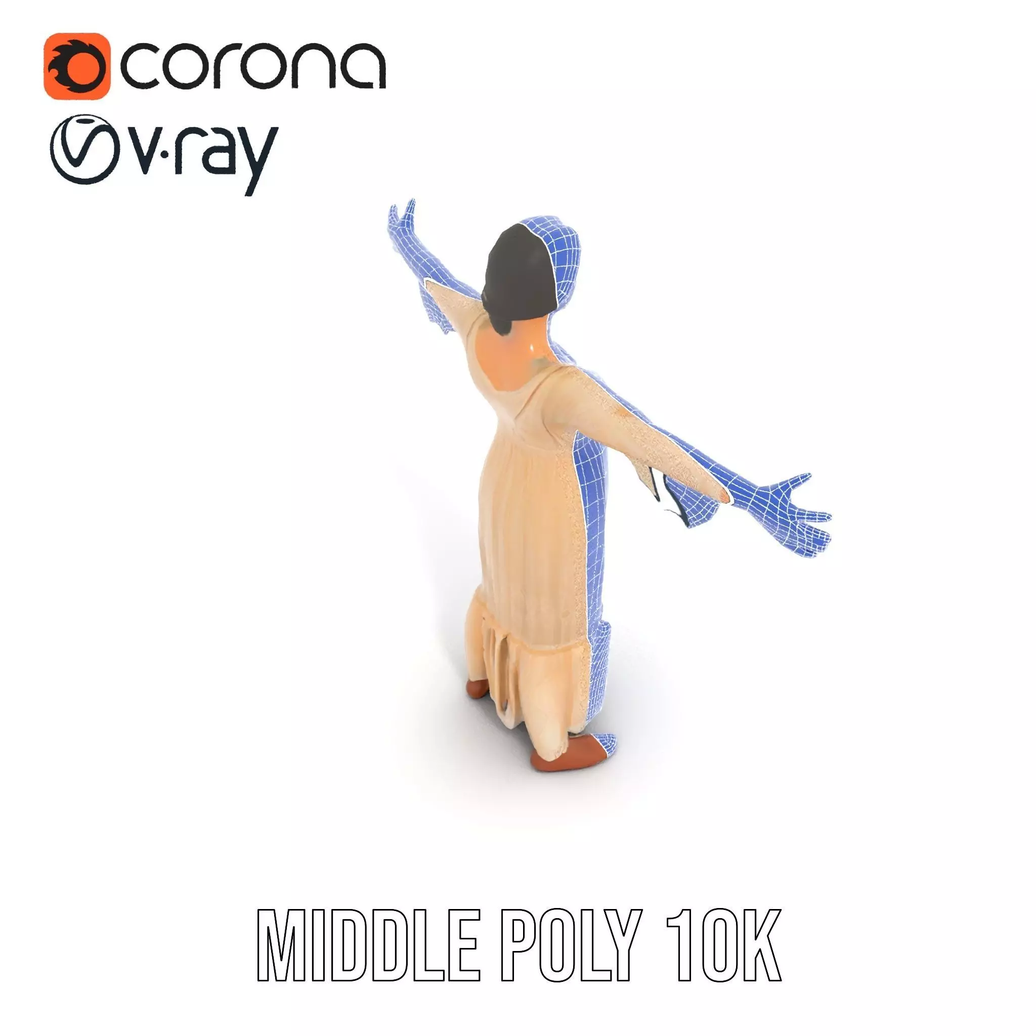 Elegant Lace Gown model pack Low-poly 3D model_30