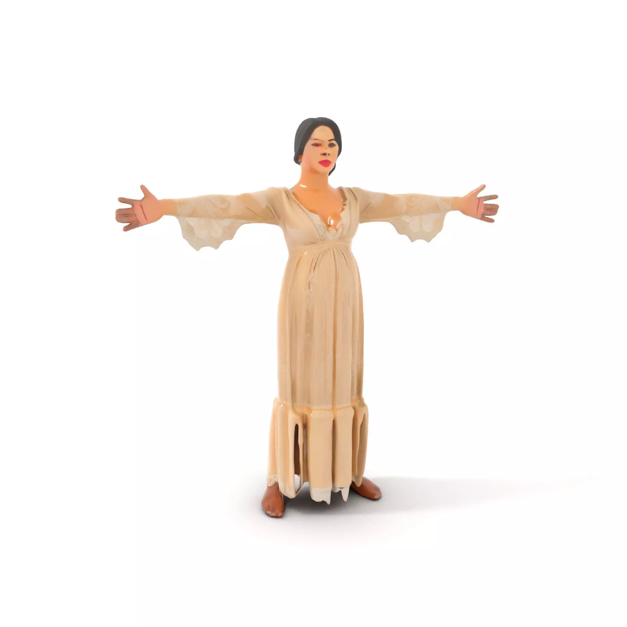 Elegant Lace Gown model pack Low-poly 3D model_0