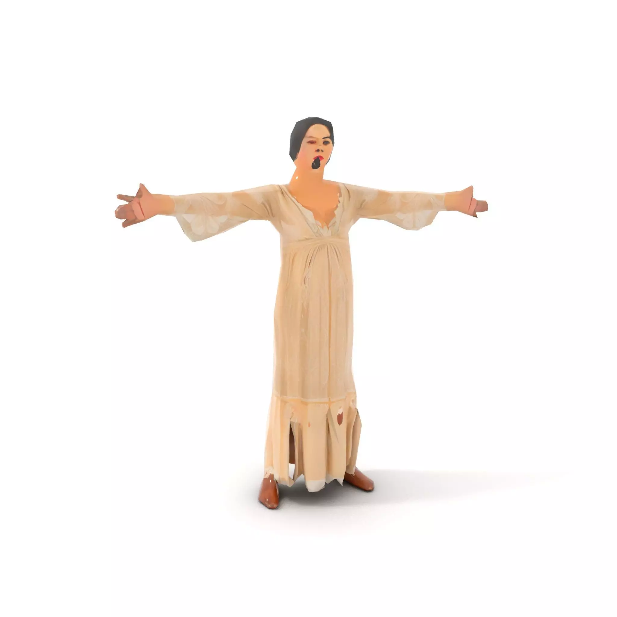 Elegant Lace Gown model pack Low-poly 3D model_18