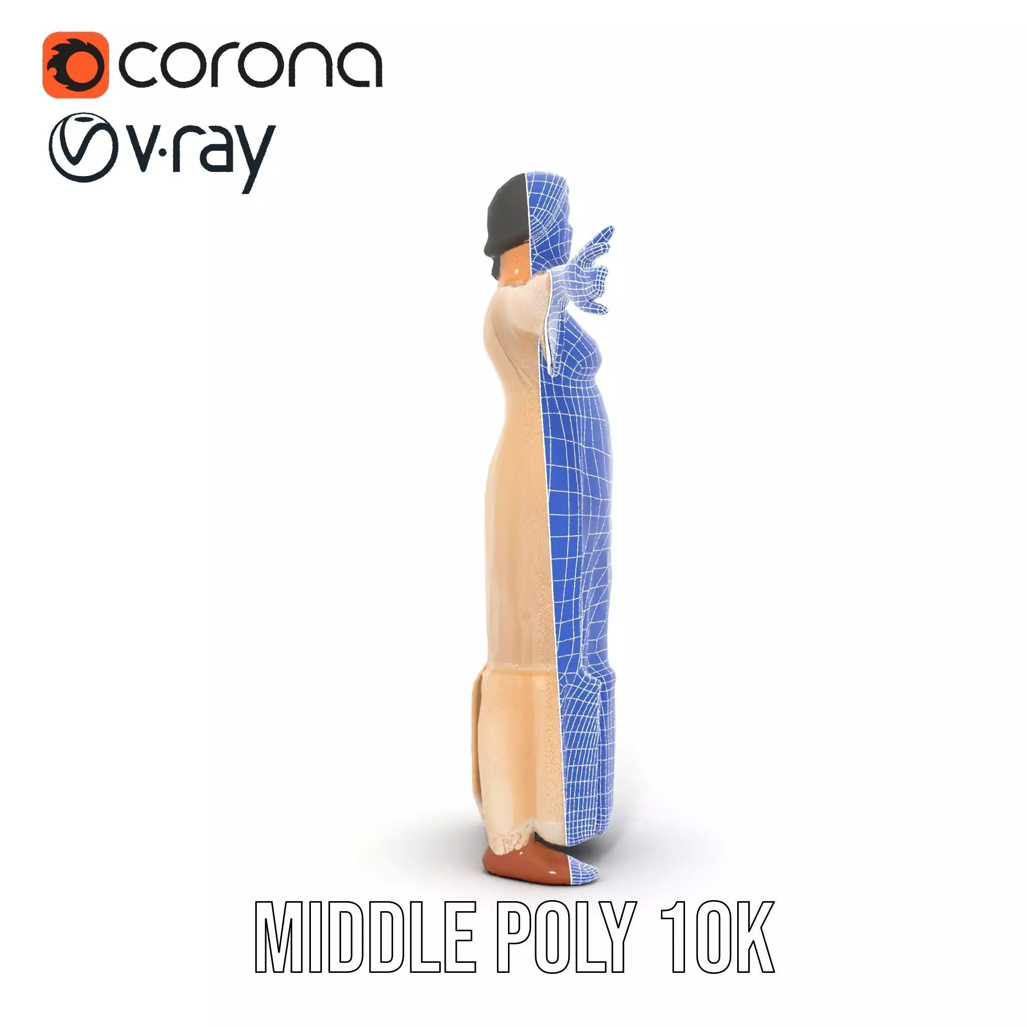 Elegant Lace Gown model pack Low-poly 3D model_27