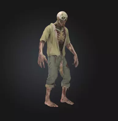 Zombie 3D Model Realistic Horror Sculpture Free 3D print model_2