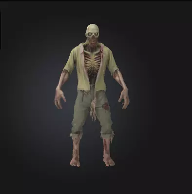 Zombie 3D Model Realistic Horror Sculpture Free 3D print model_1