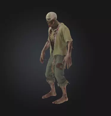 Zombie 3D Model Realistic Horror Sculpture Free 3D print model_0