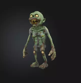Zombie Boy 3D Model Realistic Horror Sculpture Free 3D print model