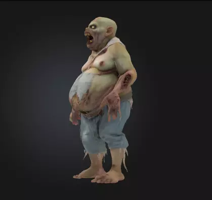 Undead Zombie 3D Model Realistic Horror Figure Free 3D print model