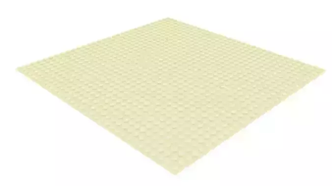 White Chocolate Large Lego Plate 3D model 7
