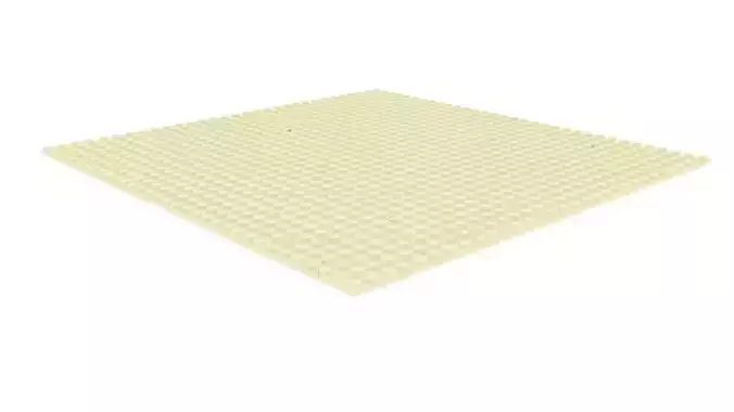 White Chocolate Large Lego Plate 3D model 3
