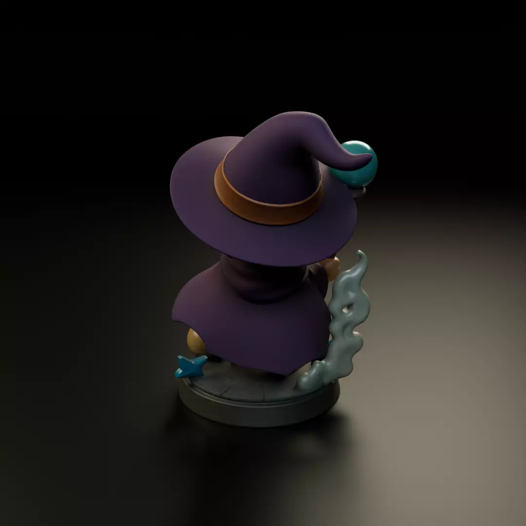 wizard chibi 3D print model_5