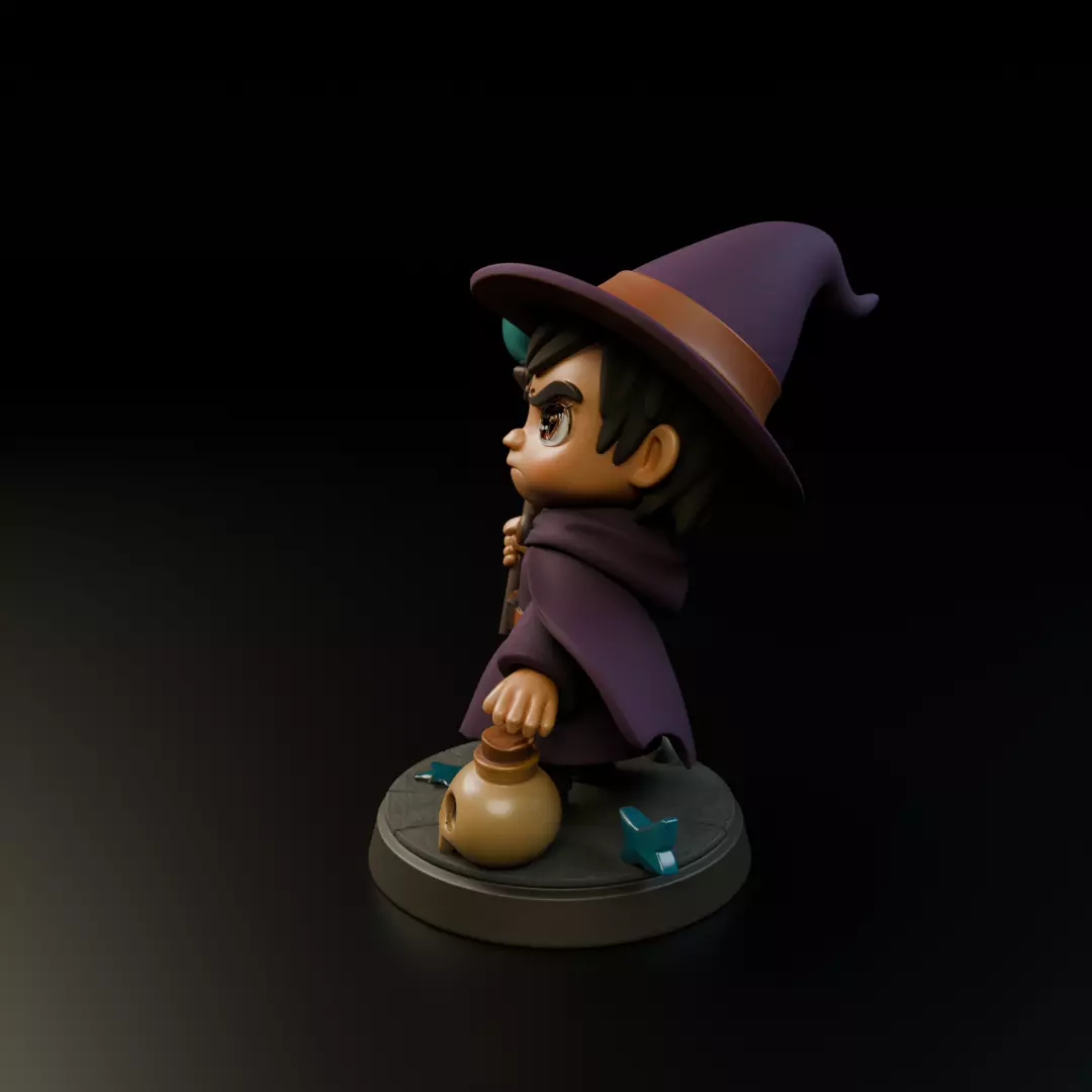 wizard chibi 3D print model_3