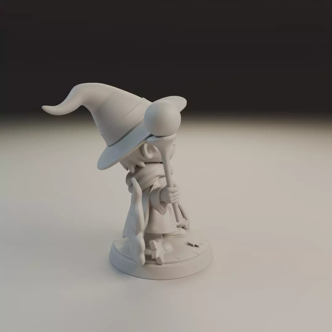 wizard chibi 3D print model_2