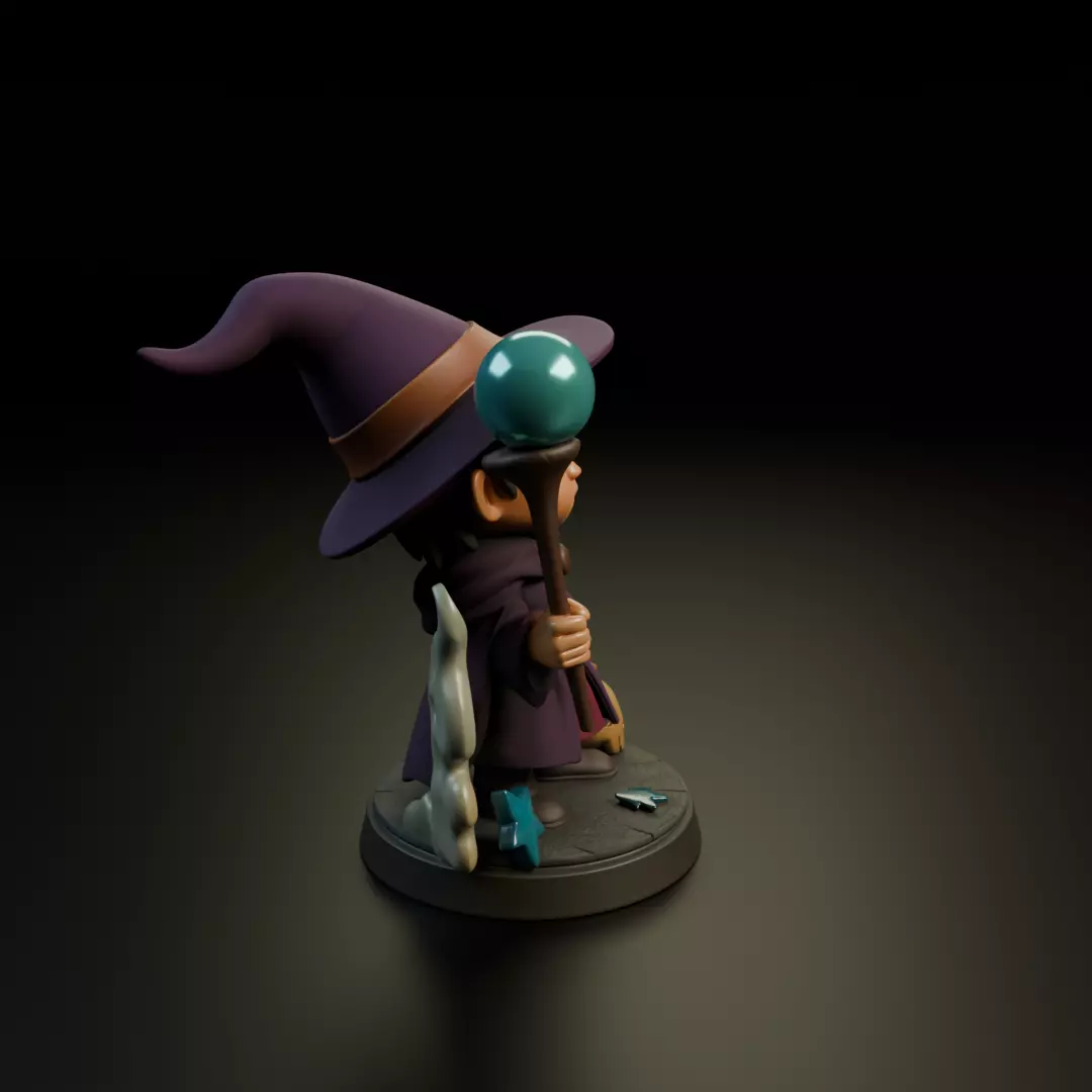 wizard chibi 3D print model_1