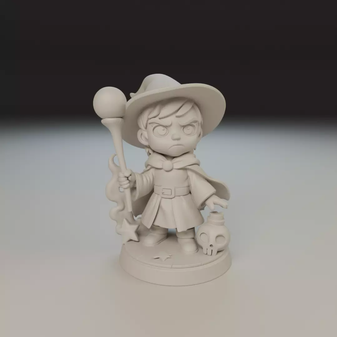 wizard chibi 3D print model_16
