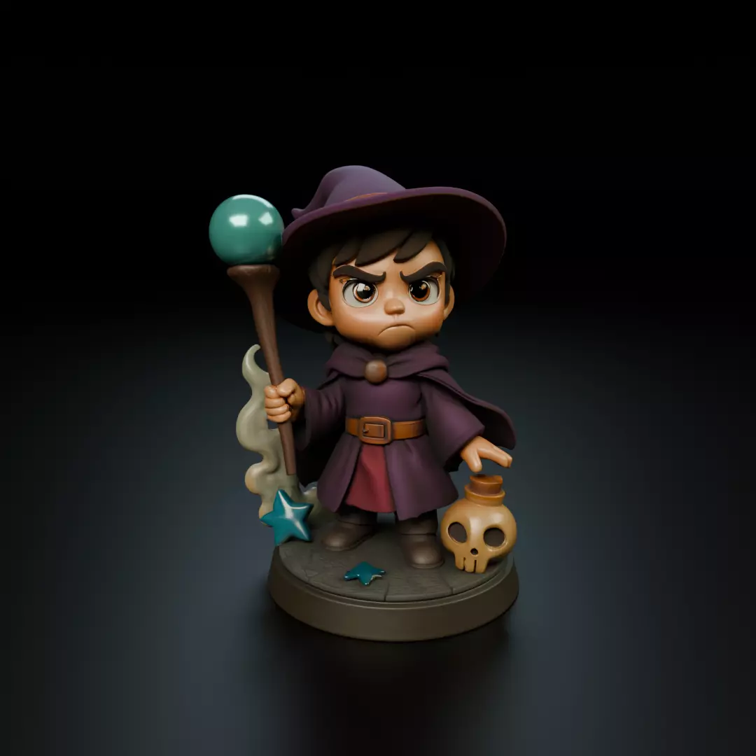 wizard chibi 3D print model_15