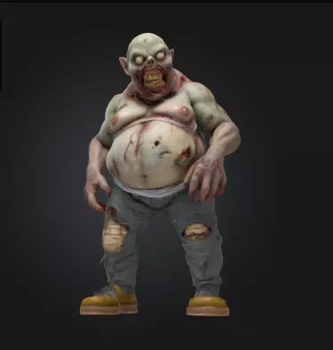 Undead Zombie 3D Model Realistic Horror Figure Free 3D print model_1