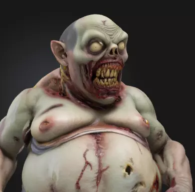 Undead Zombie 3D Model Realistic Horror Figure Free 3D print model_3