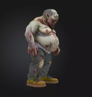 Undead Zombie 3D Model Realistic Horror Figure Free 3D print model_2