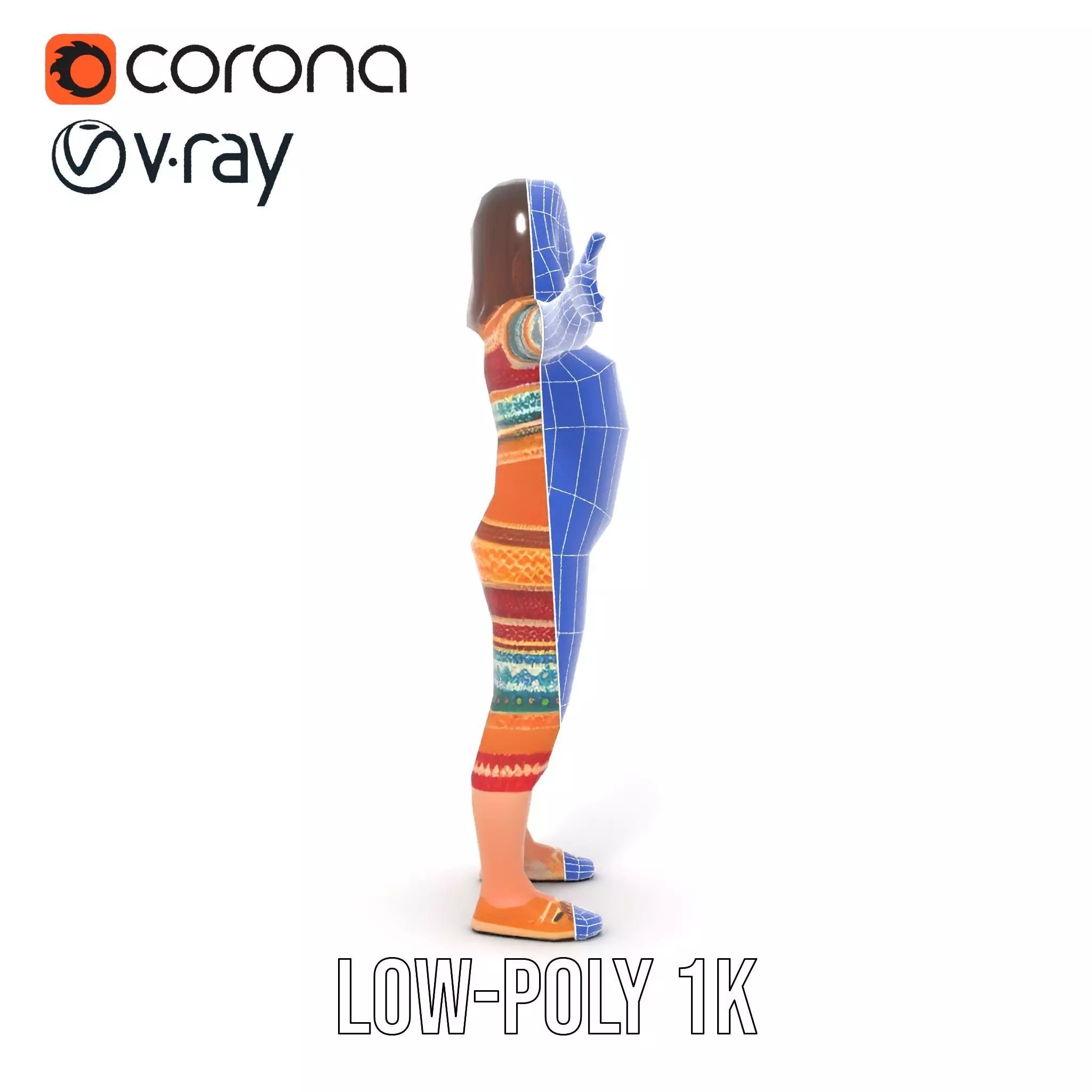 Cozy Knit Dress model pack Low-poly 3D model_30