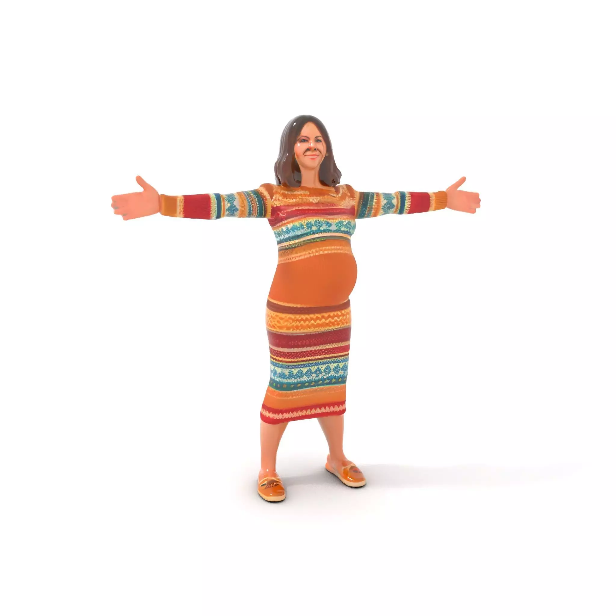 Cozy Knit Dress model pack Low-poly 3D model_0