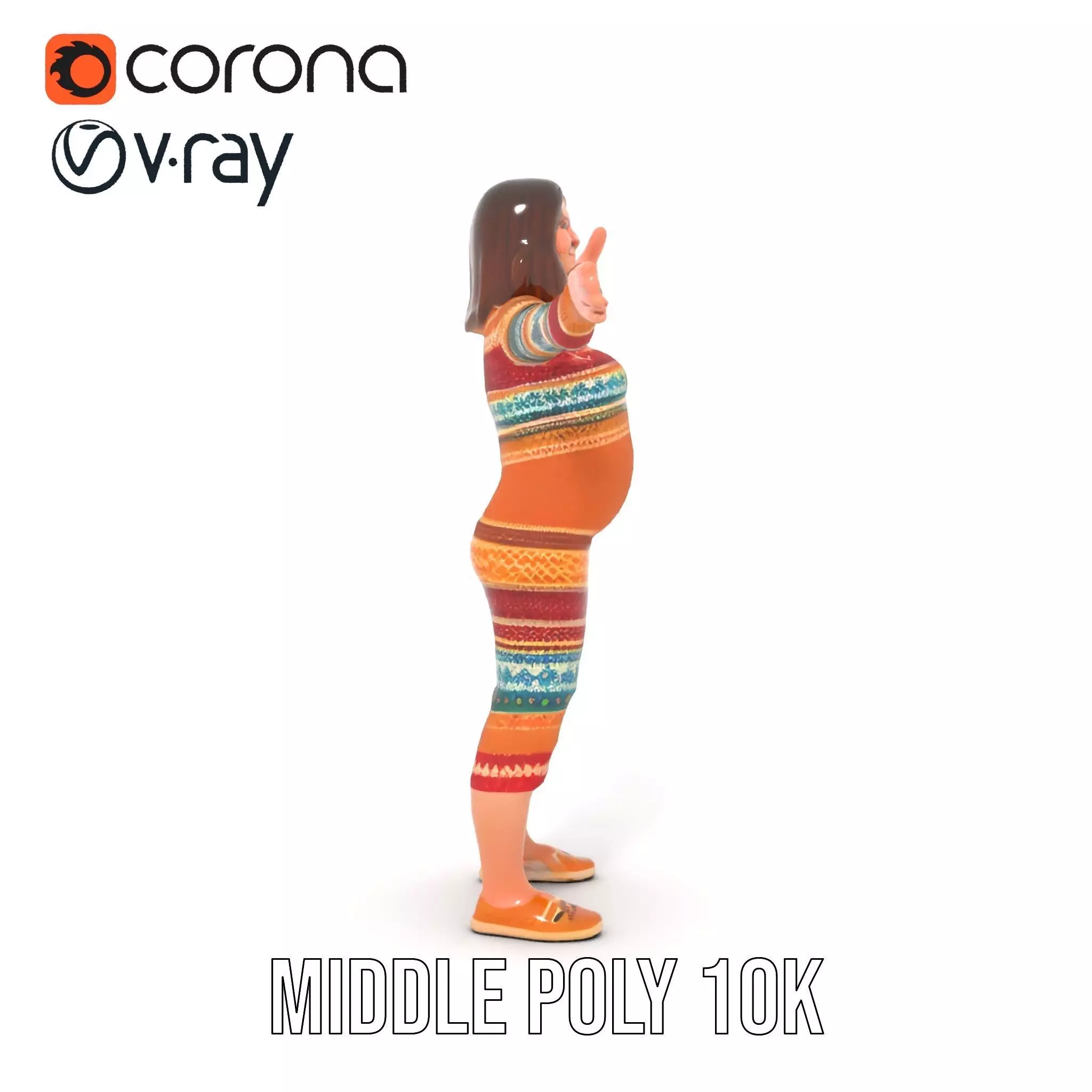 Cozy Knit Dress model pack Low-poly 3D model_7