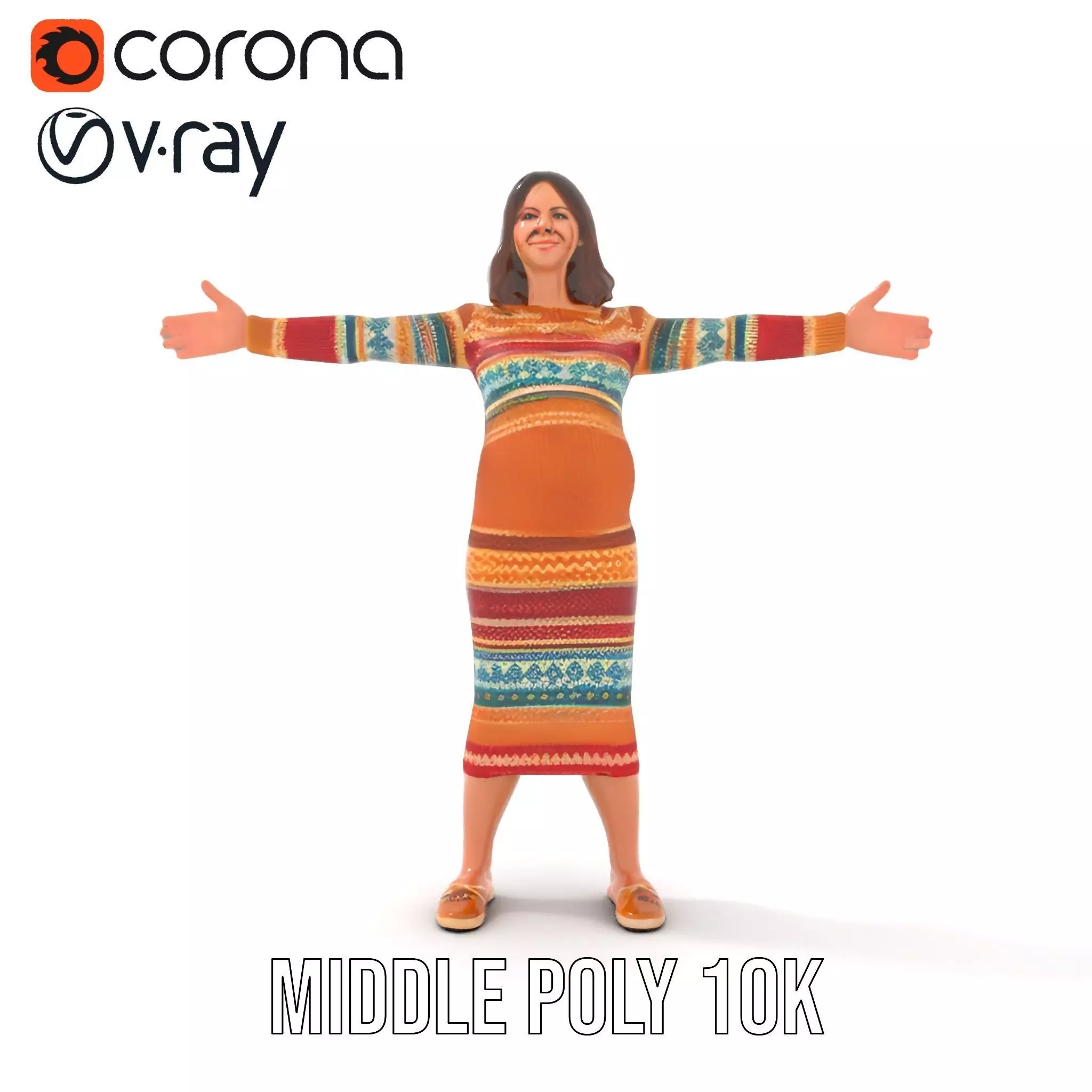 Cozy Knit Dress model pack Low-poly 3D model_20