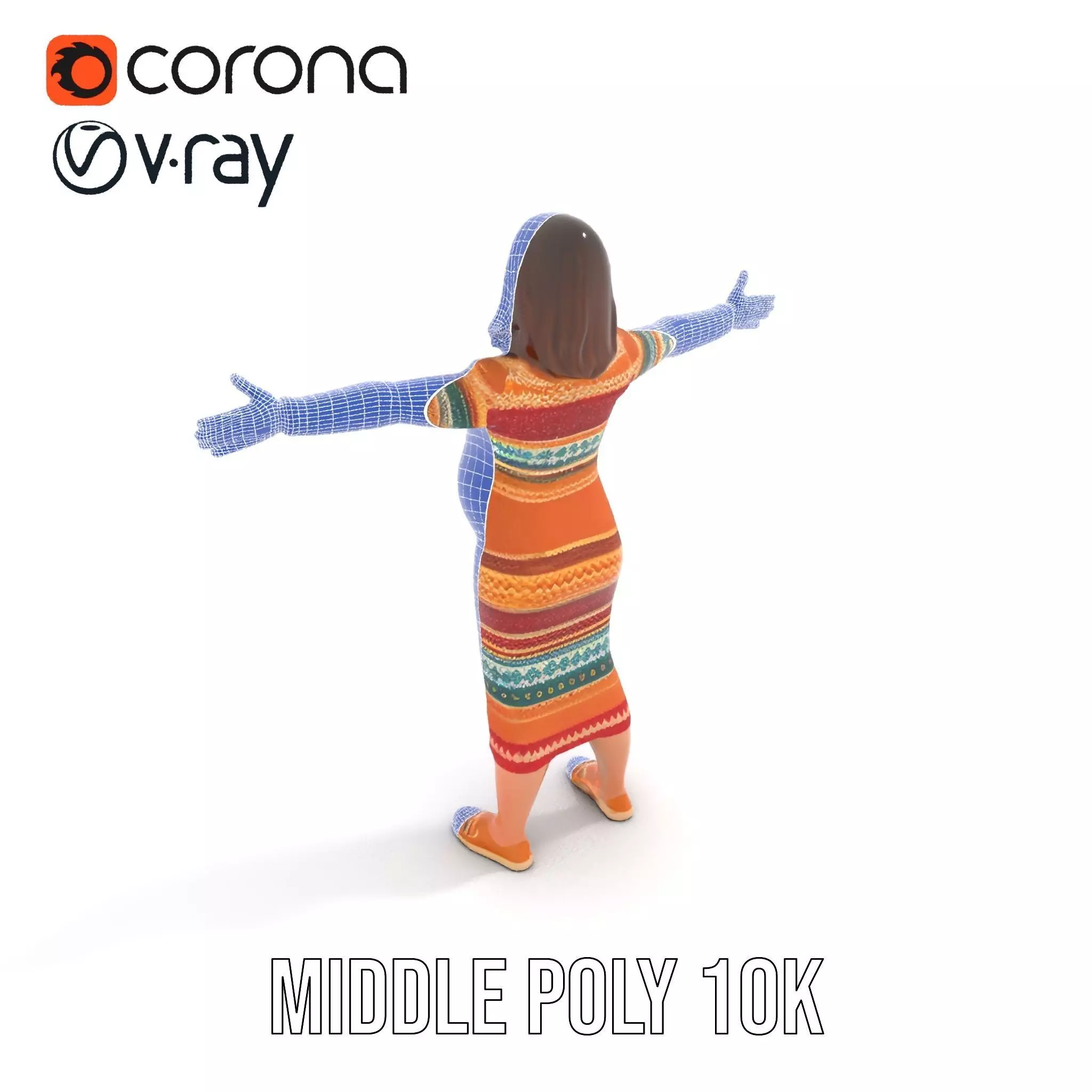 Cozy Knit Dress model pack Low-poly 3D model_12