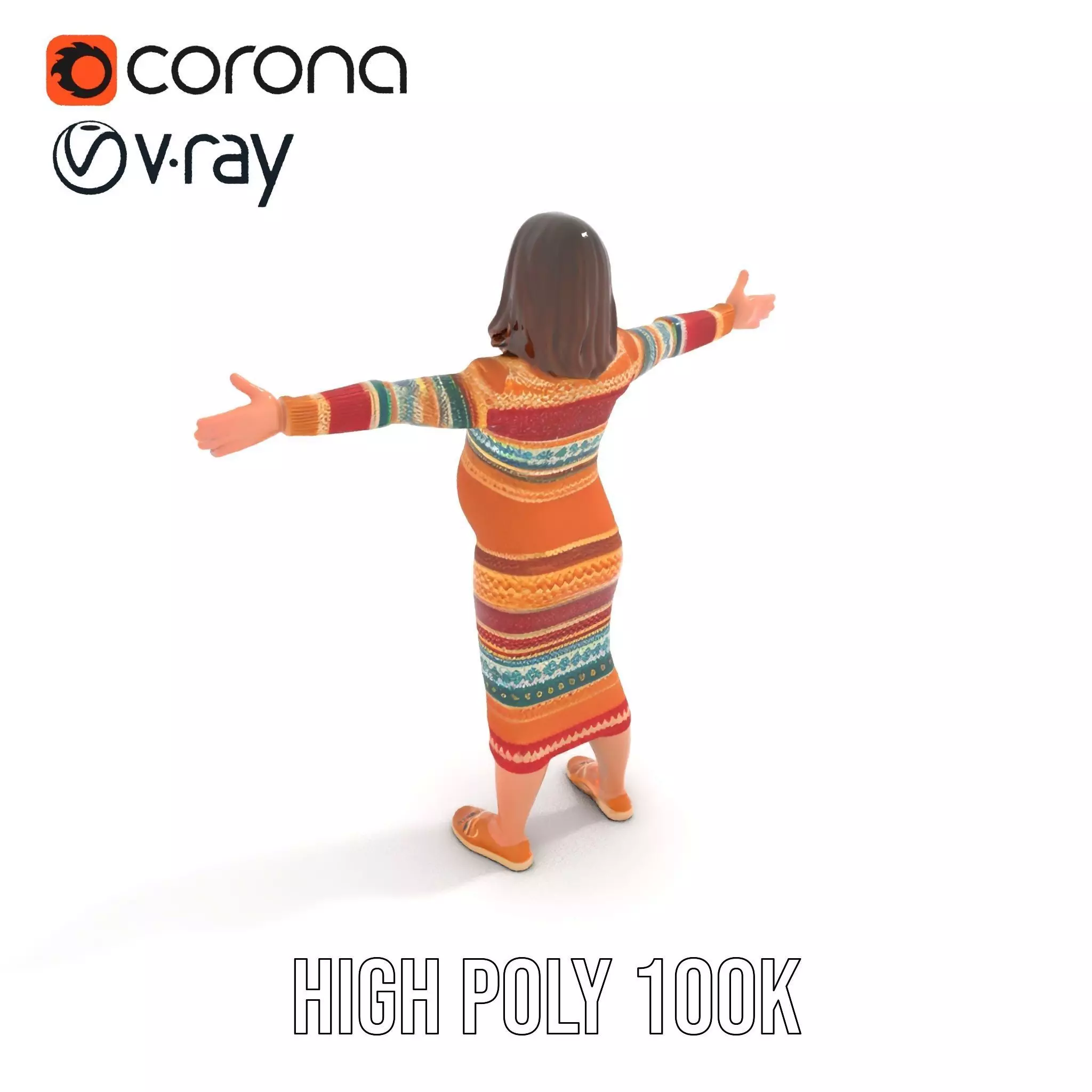 Cozy Knit Dress model pack Low-poly 3D model_25