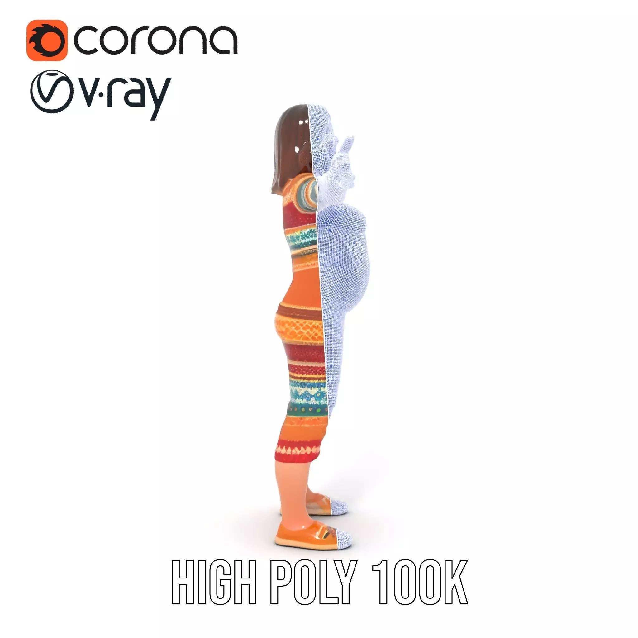 Cozy Knit Dress model pack Low-poly 3D model_35