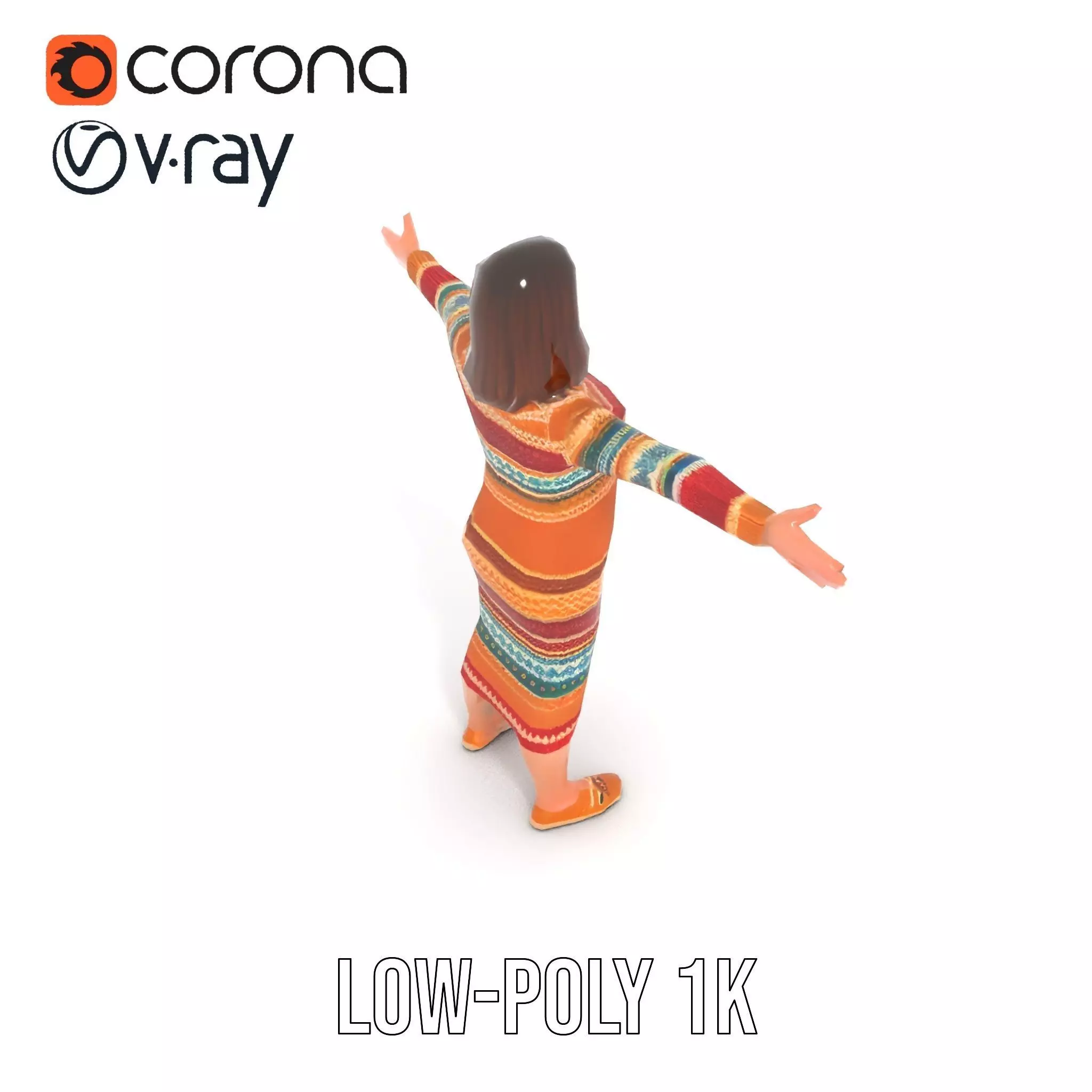 Cozy Knit Dress model pack Low-poly 3D model_10