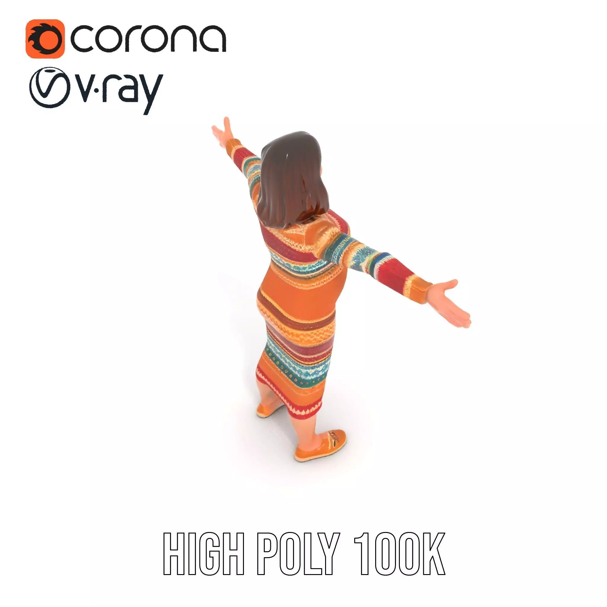 Cozy Knit Dress model pack Low-poly 3D model_19