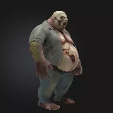 Undead Zombie 3D Model Realistic Horror Figure Free 3D print model_2