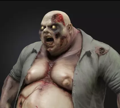 Undead Zombie 3D Model Realistic Horror Figure Free 3D print model_3