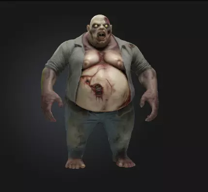 Undead Zombie 3D Model Realistic Horror Figure Free 3D print model_1